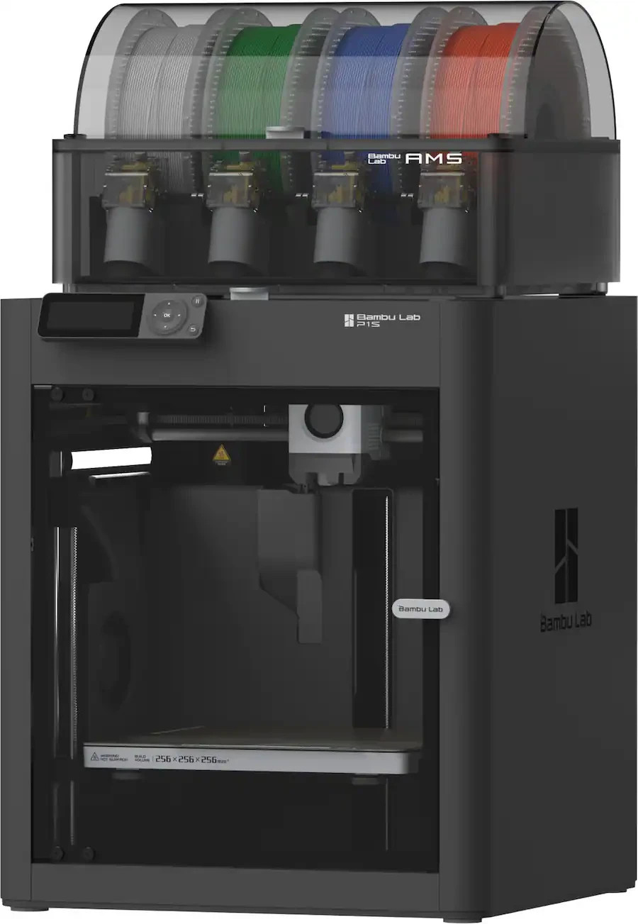 Bambu Lab P1S Combo 3D Printer AMS Multi-Color Printing High Speed Black