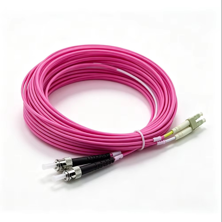 1‑10M LC UPC‑ST UPC Duplex OM4 50/125 Fiber Patch Cord LSZH 40G/100G LAN