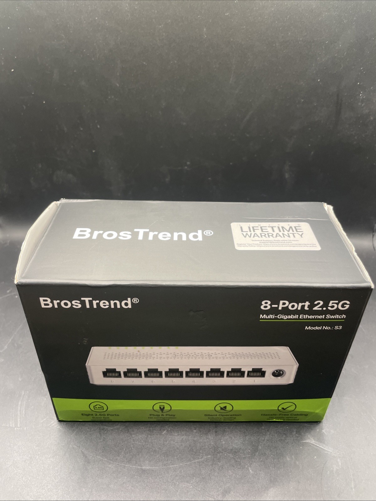 BrosTrend 8-Port 2.5G Ethernet Switch Multi-Gigabit Network Switch Model No S3