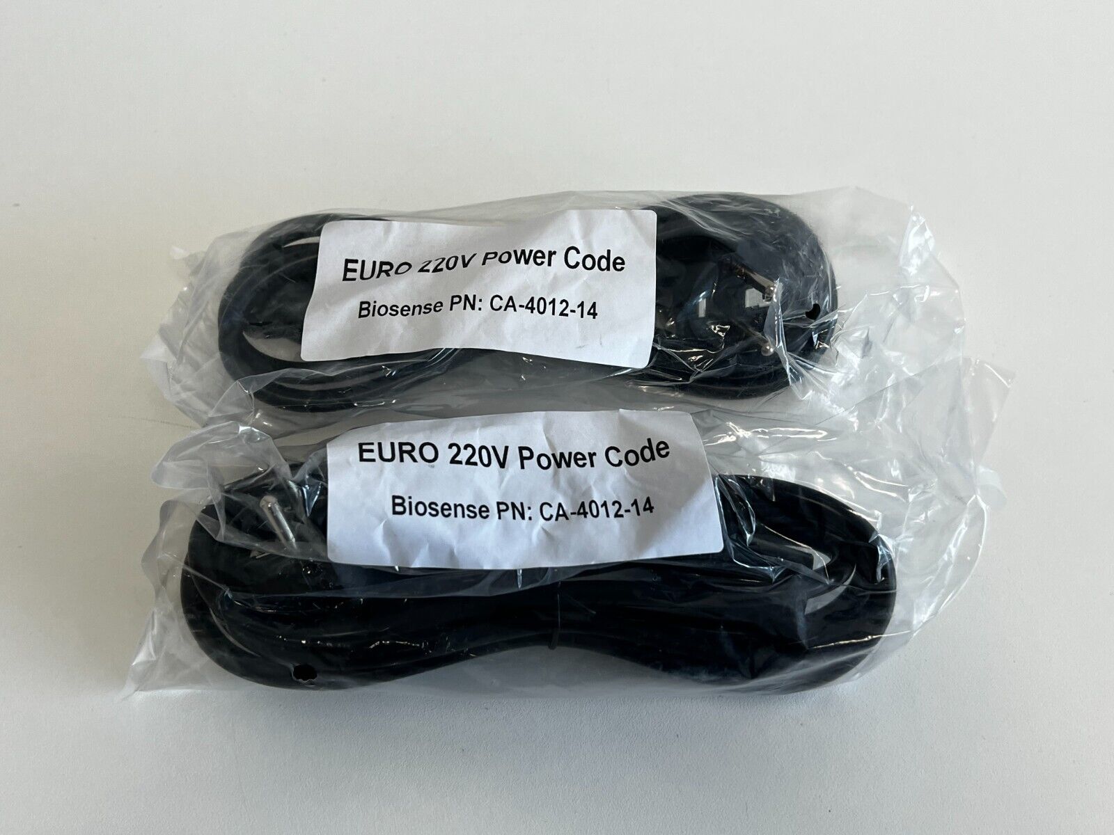 LL15:  Lot of 2 Biosesne CA-4012-14 Euro 220v Power Cables