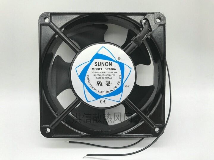 SUNON SP100A 110-120V 0.27-0.24A 12038 Aluminum Frame AC Cooling Fan