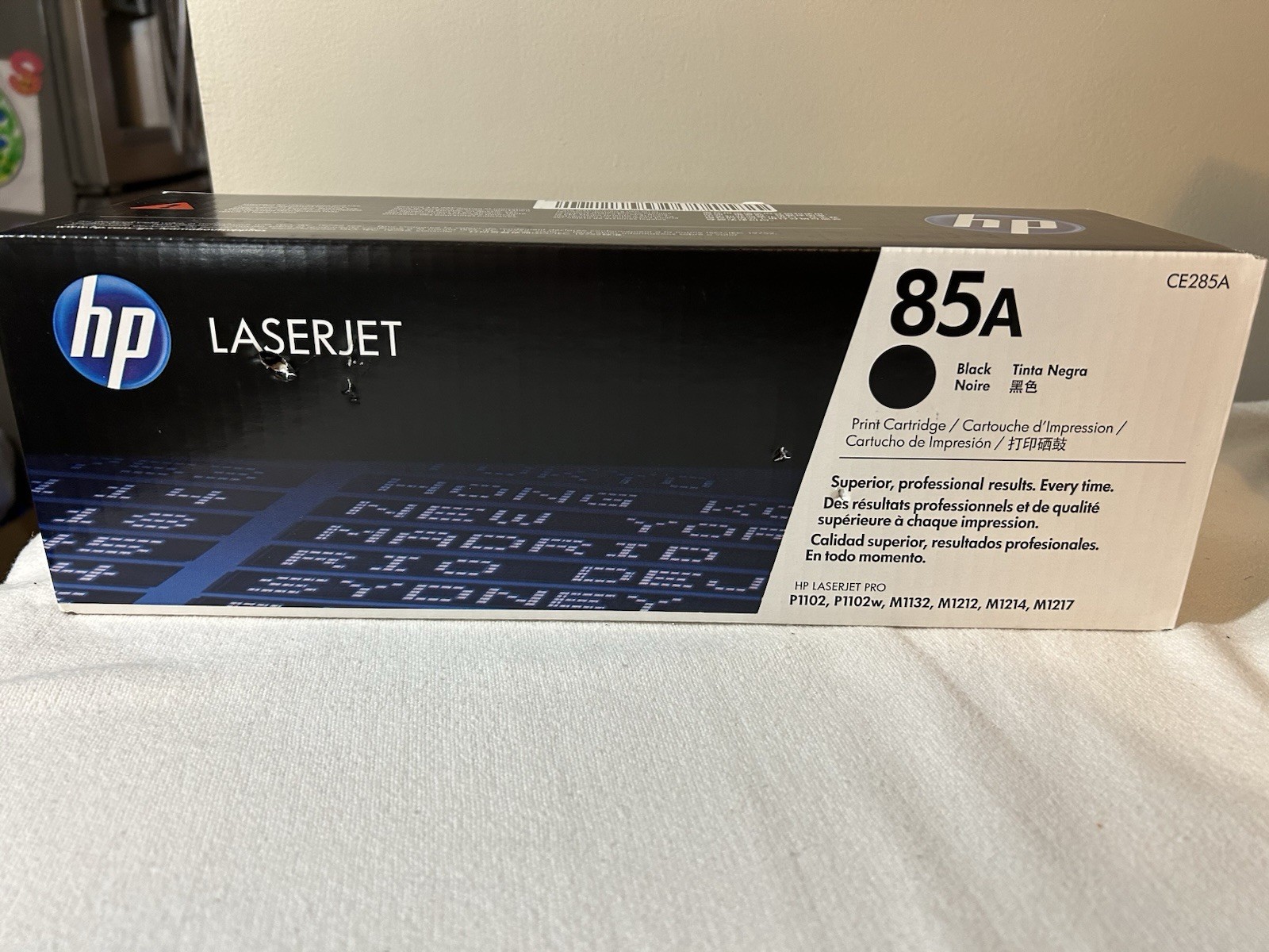 HP 85A Black Toner Cartridge LaserJet Pro P1102 P1102w M1217 Genuine OEM CE285A