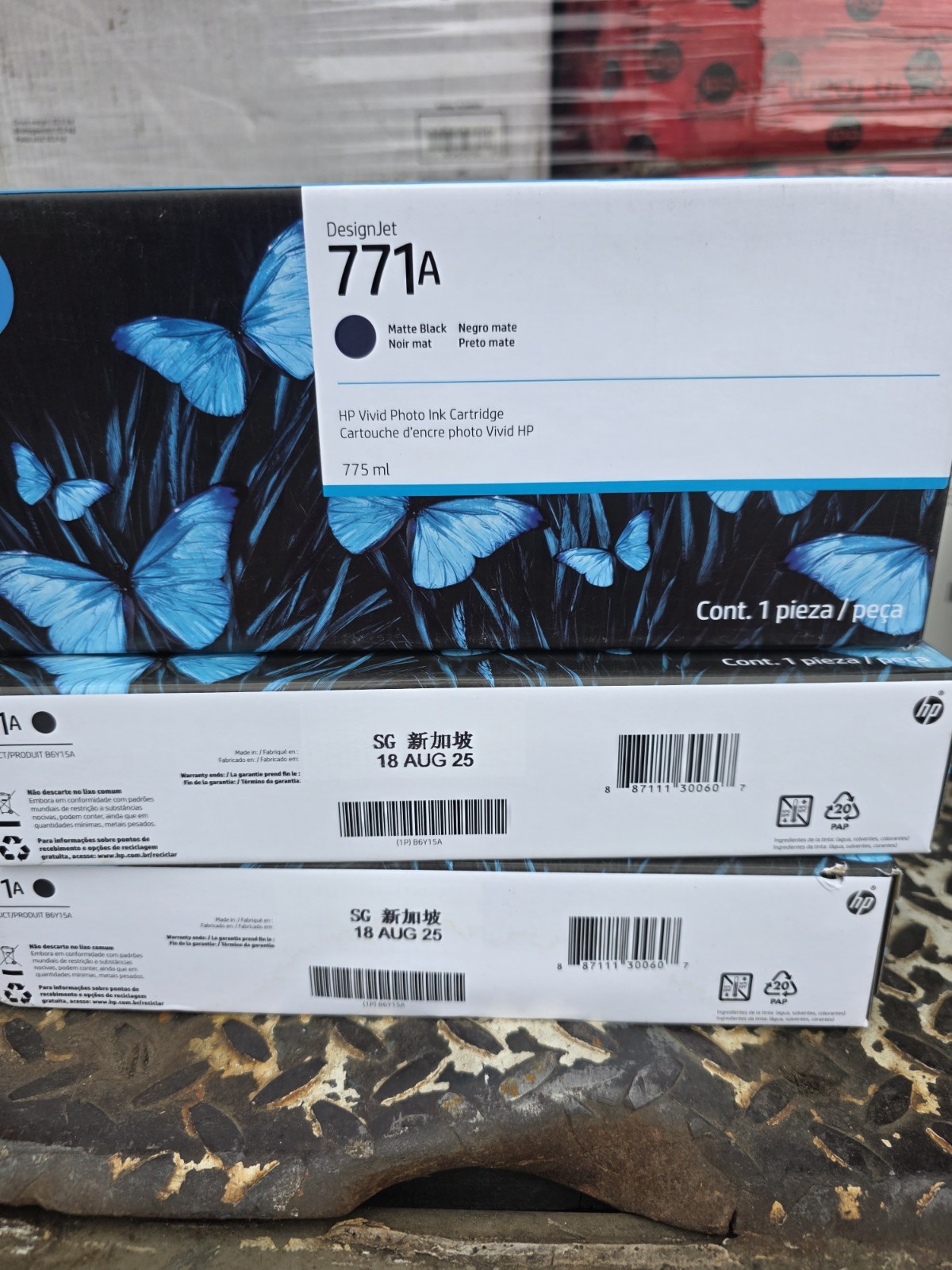 GENUINE HP 771A (B6Y15A )Matte Black 775ml Cartridge  DESIGNJET 