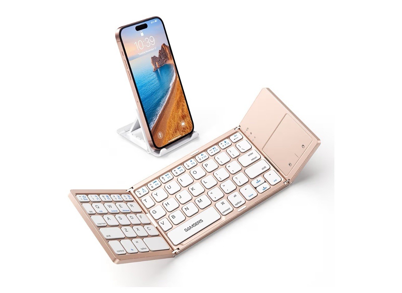 Samsers Foldable Bluetooth Keyboard w/Touch Panel NO Stand Ultra-thin Read Desc.
