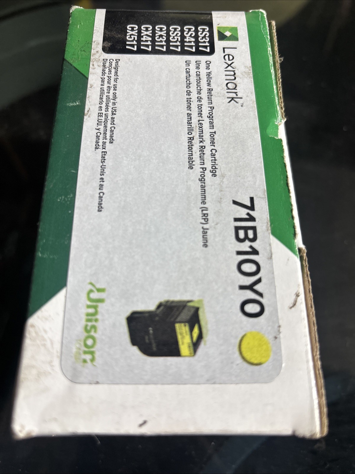 Lexmark 71B10Y0 Yellow Toner Cartridge Programmable