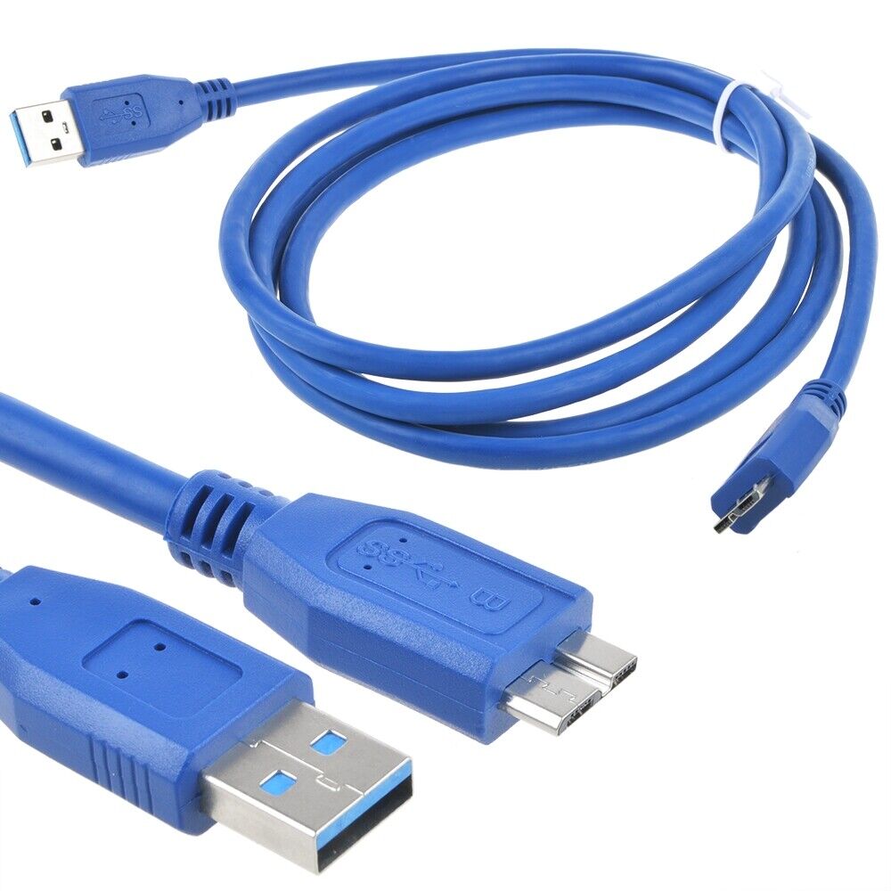 PwrON USB 3.0 Data SYNC Cable Cord For Seagate Backup Plus Desk 3TB STCA3000600
