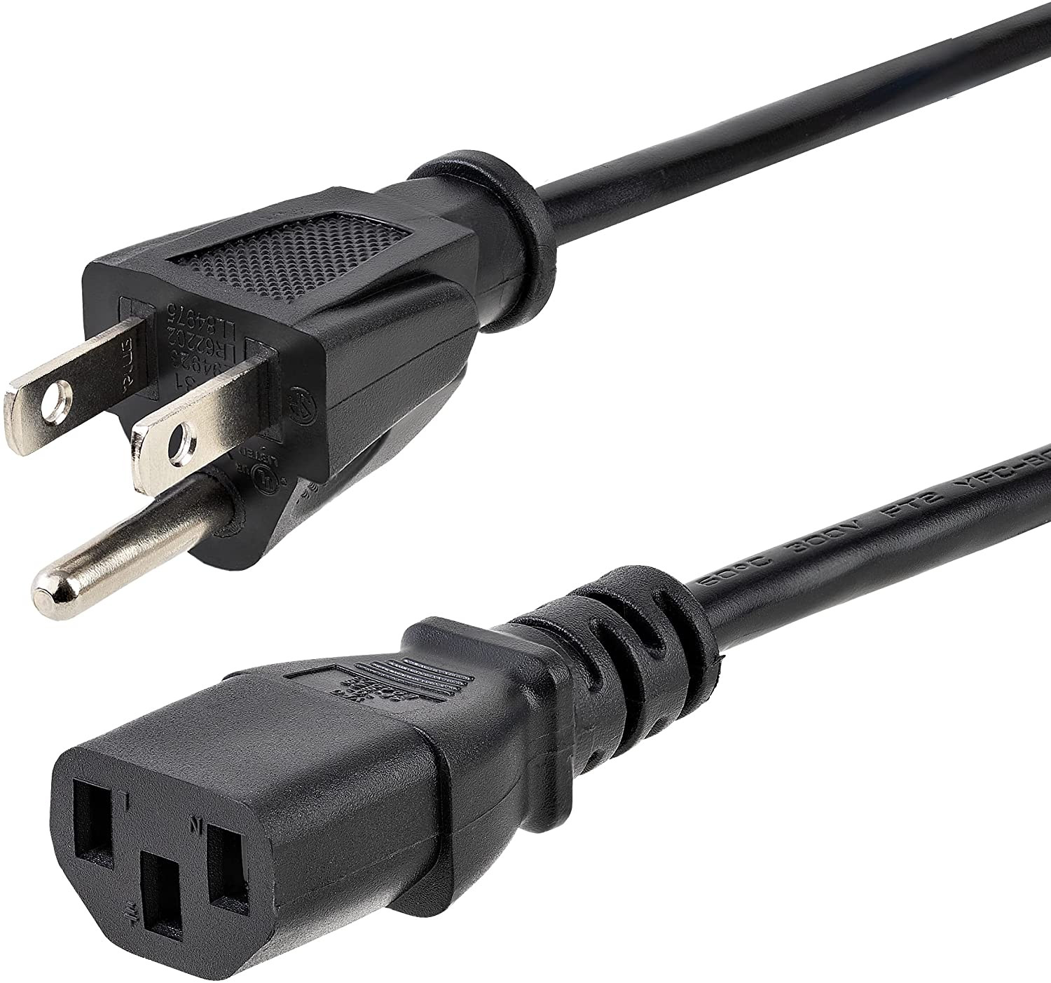 Startech.Com 25Ft (7.6M) Computer Power Cord, NEMA 5-15P to C13, 10A 125V, 18AWG