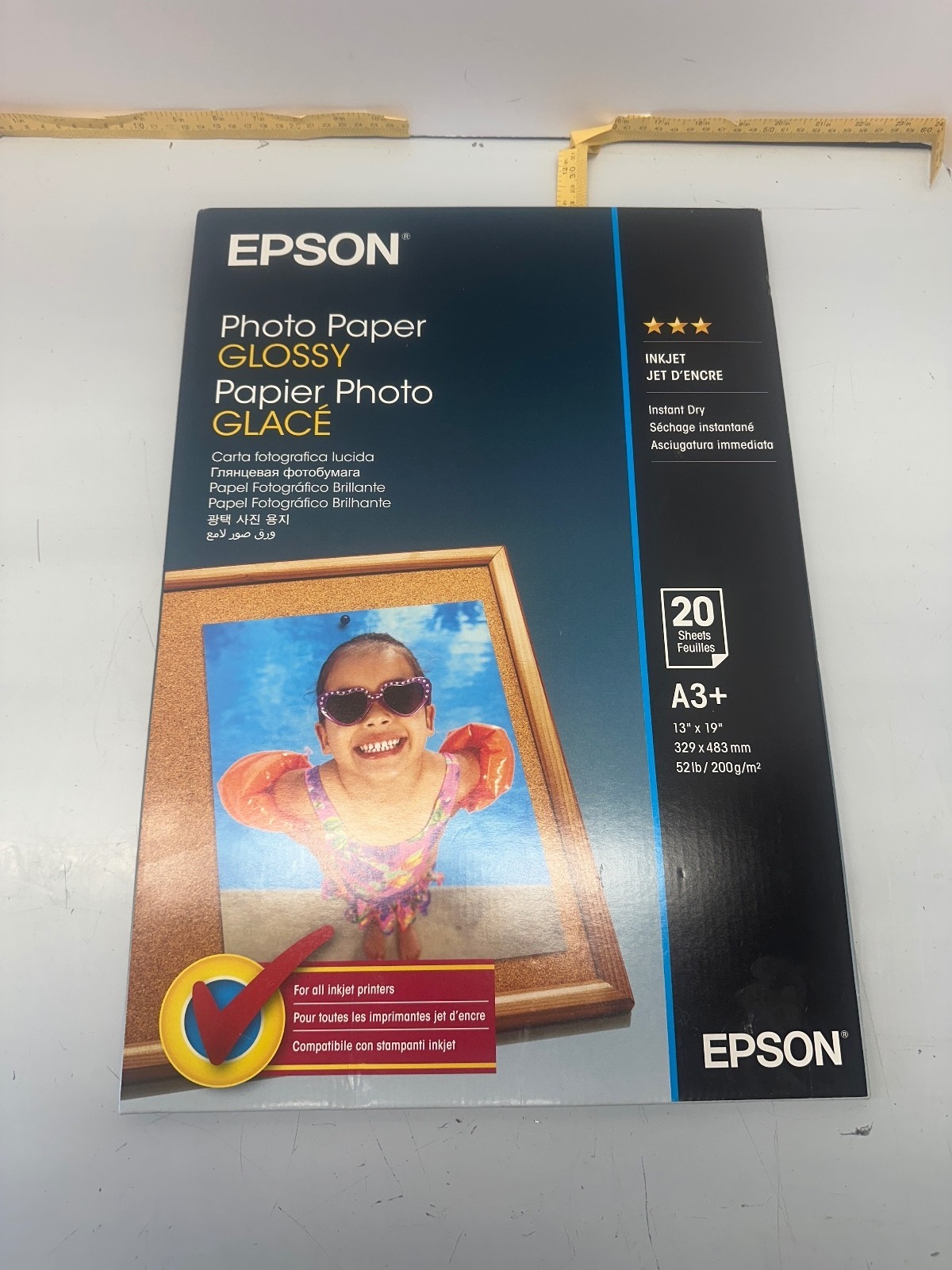 Epson Photo Paper Glossy A3+ 13" x 19" 20 Sheets 200 g/m² Inkjet New Sealed