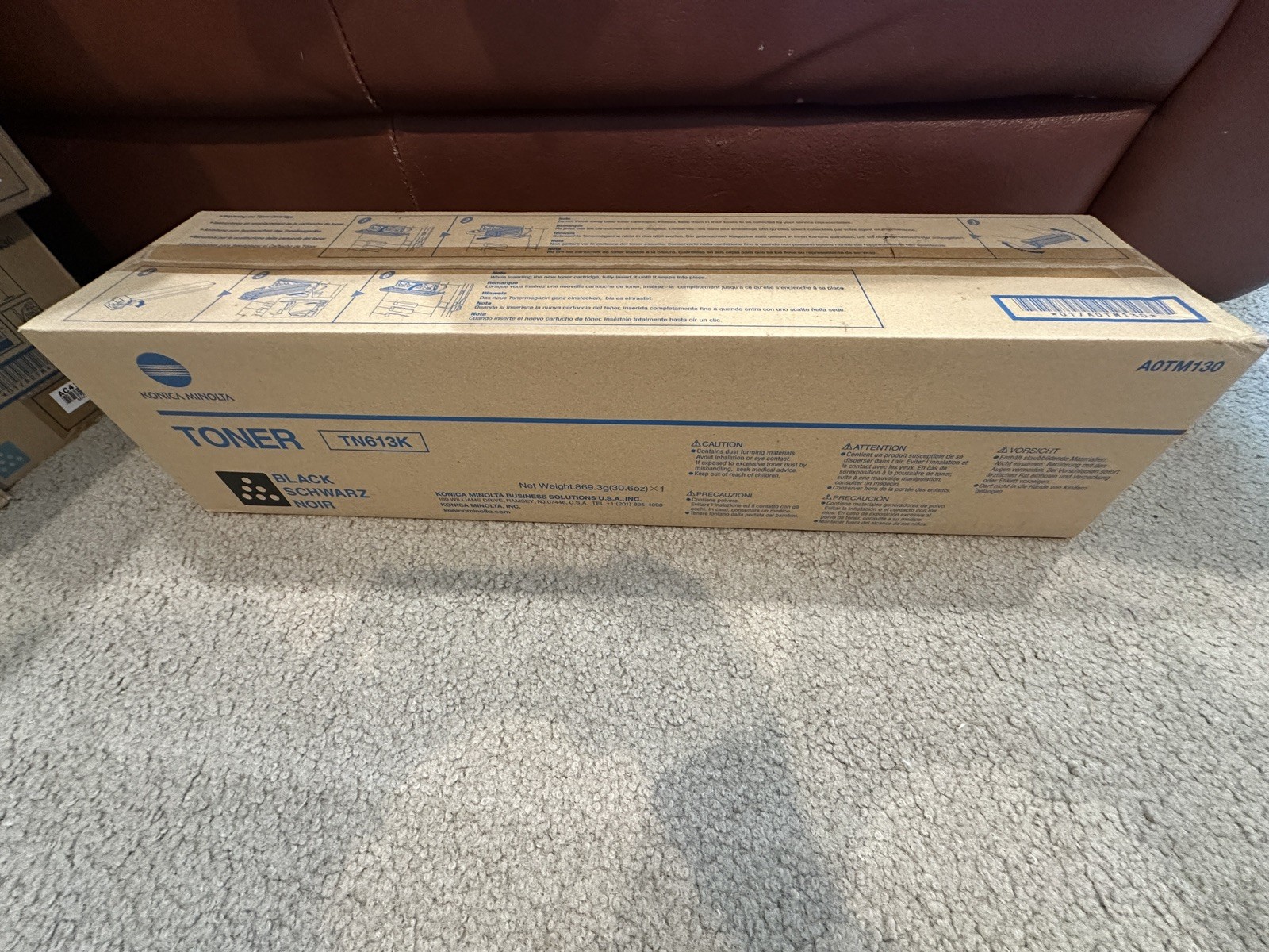 Brand New Konica Minolta TN613K A0TM130 Black OEM Toner New Genuine