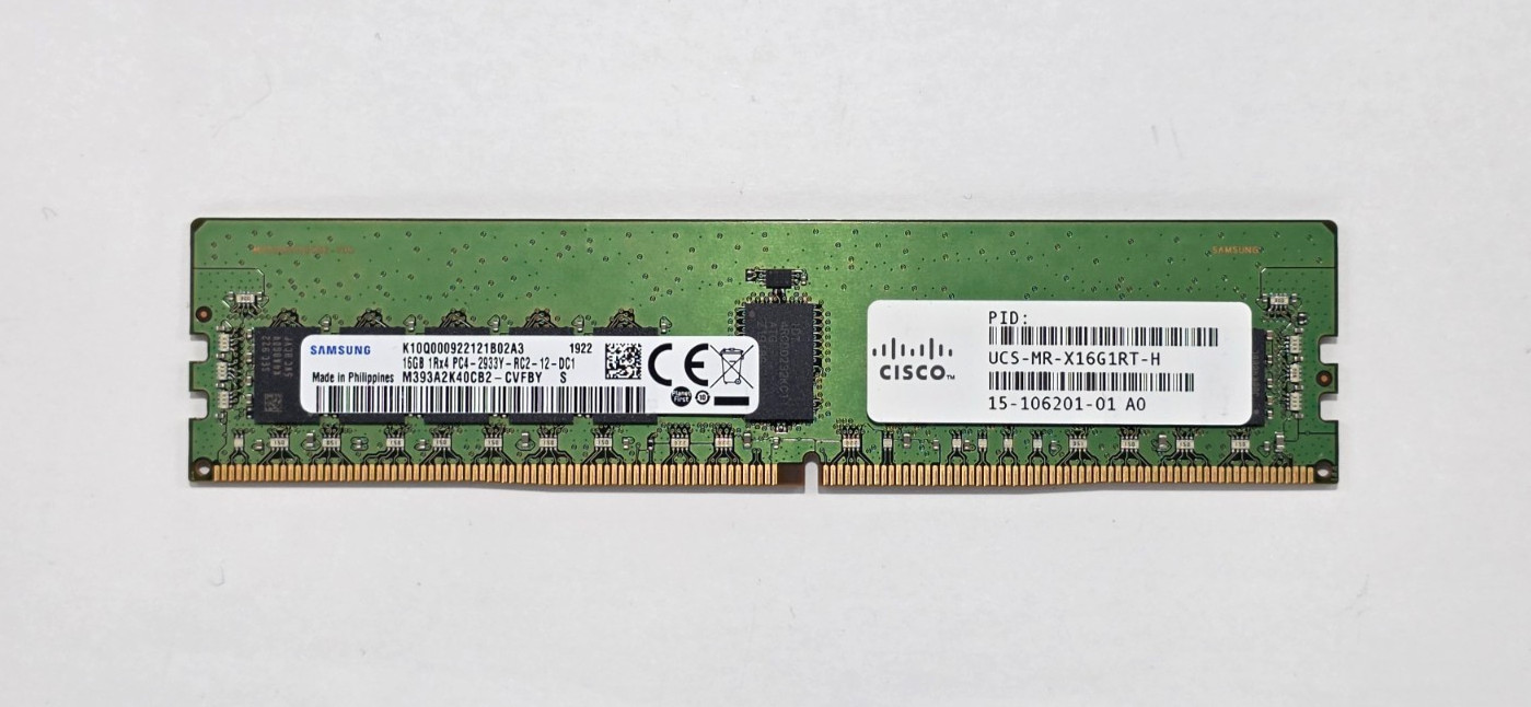Cisco 16GB DDR4 2933 RAM UCS-MR-X16G1RT-H 15-106201-01 Samsung M393A2K40CB2-CVFB