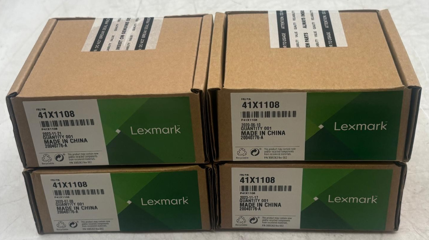 Lot of 4 Genuine Lexmark 41x1108 Pickup Roller