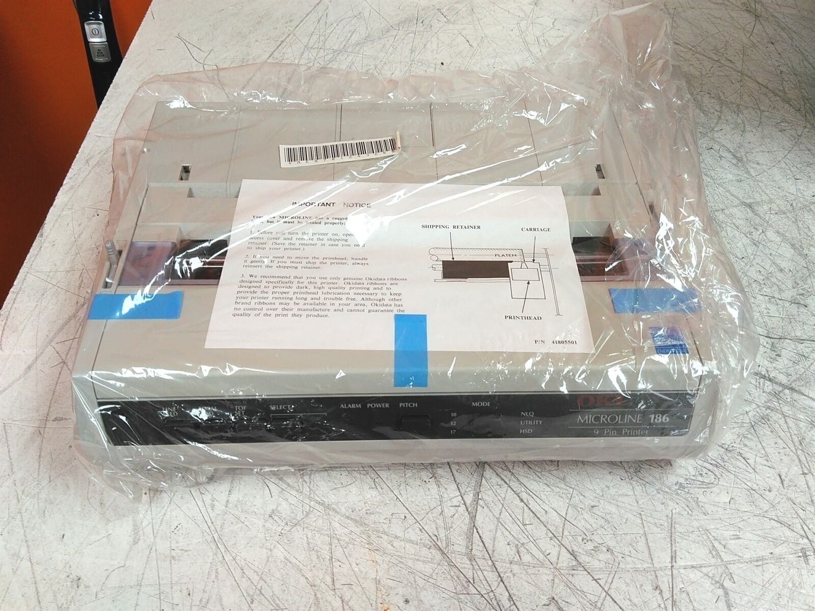 New Oki MicroLine 320 D22300A Turbo 9 Pin Dot Matrix Printer Open Box