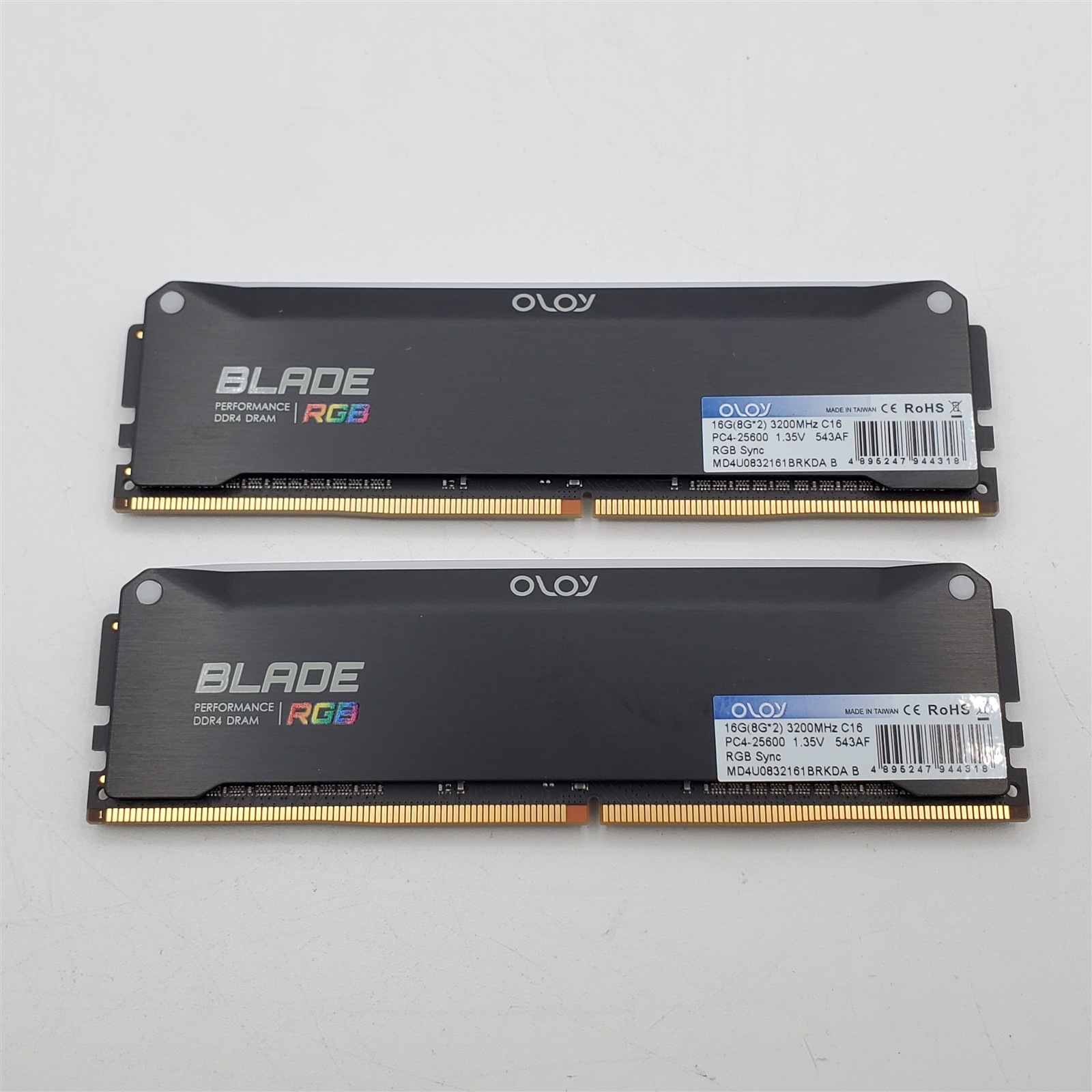 OLOy Blade RGB 16GB (2x8GB) DDR4 3200MHz CL16 Desktop Memory MD4U0832161BRKDA