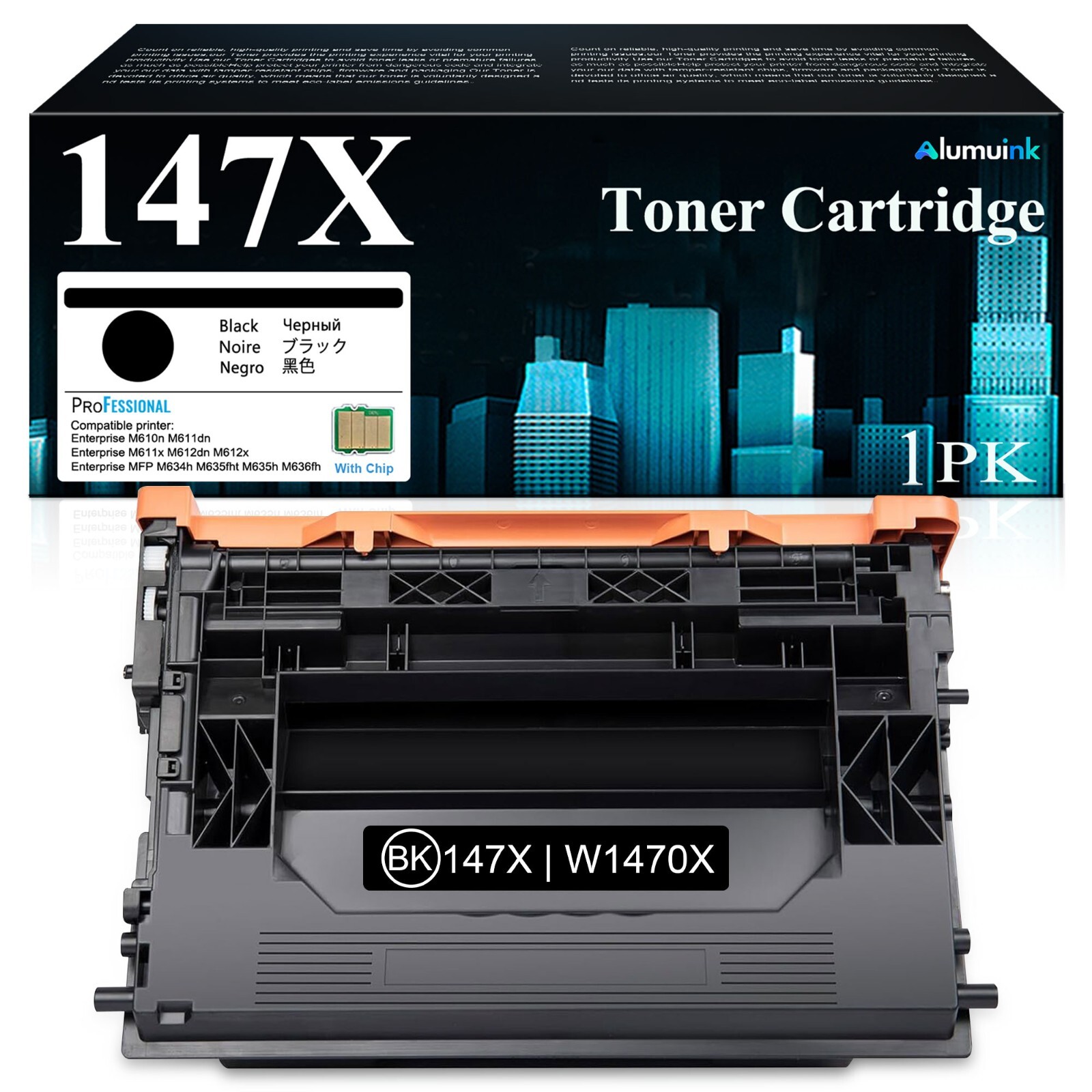 Compatible W1470X 147X Black Toner with Chip for HP M610 MFP M635 M636 M634