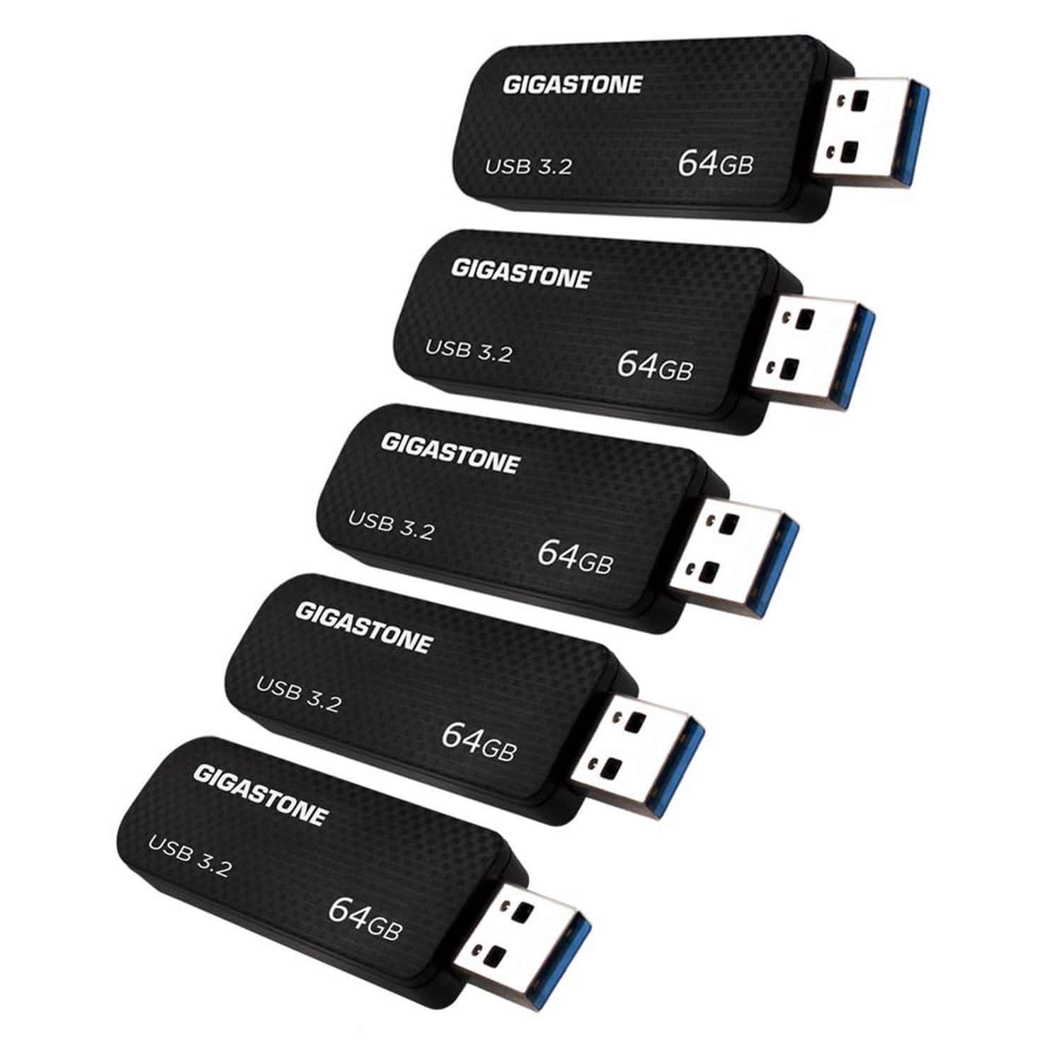 GIGASTONE 64GB Flash Drive (5 Pack) Z30 USB 3.2 Gen 1, 80MB/s Ultra Fast, Key...