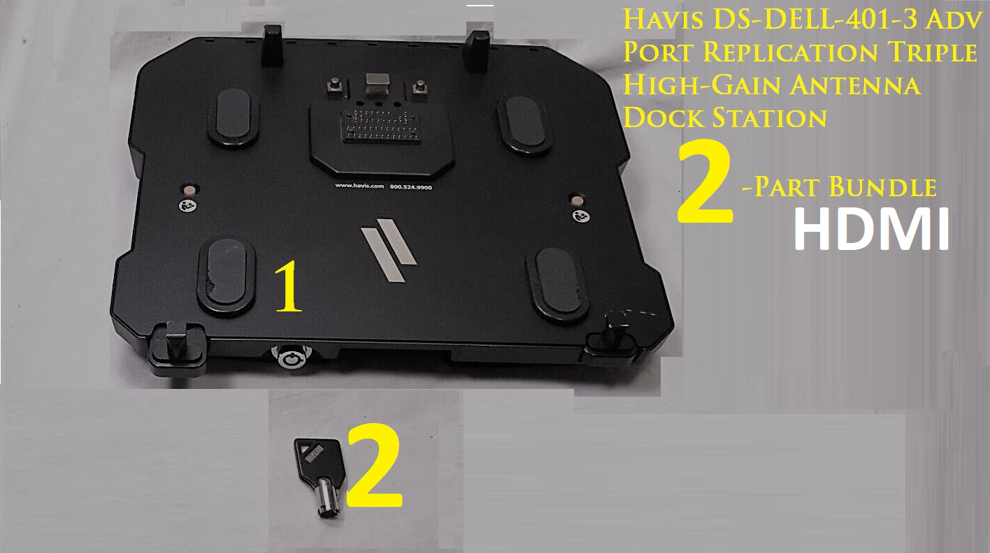 Havis DS-DELL-401-3 Adv HDMI Port Replication 3 High-Gain Antenna Dock Station B