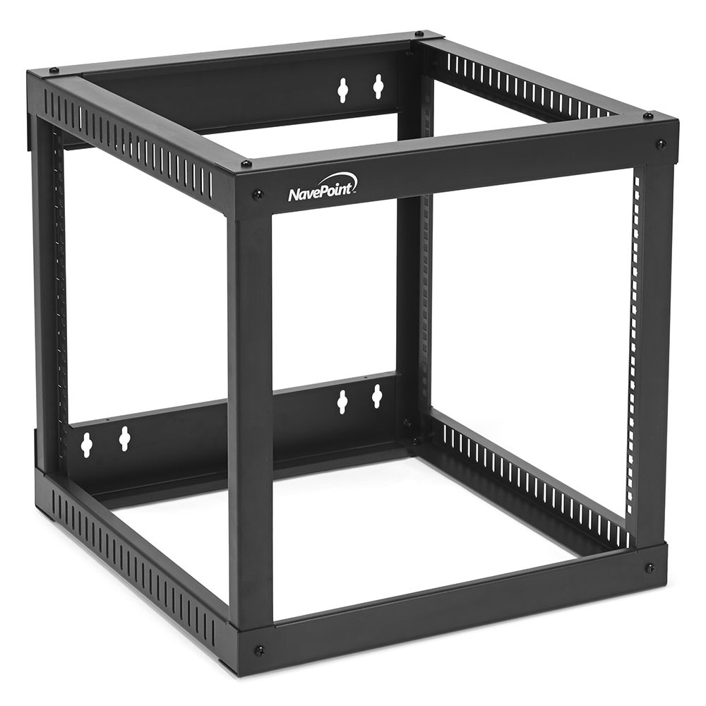 NavePoint 9U Side Load Wall Mount Network Rack, 21" Depth, Side Mount Equipment