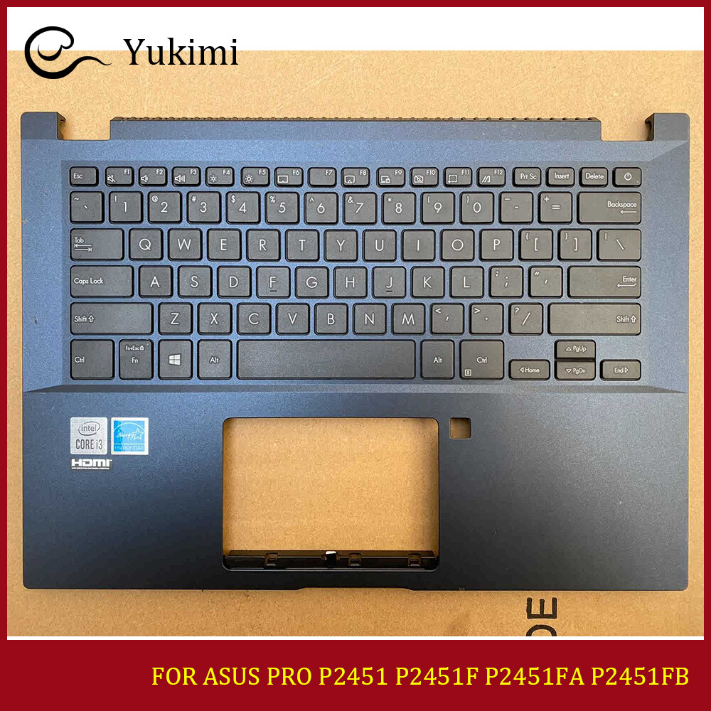 FOR ASUS PRO P2451 P2451F P2451FA P2451FB Blue C Shell Upper Palmrest Keyboard