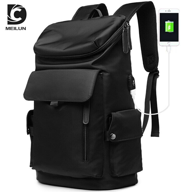 Large Capacity 17 Inch Laptop Backpack Men USB Travel School Bag for Teenager