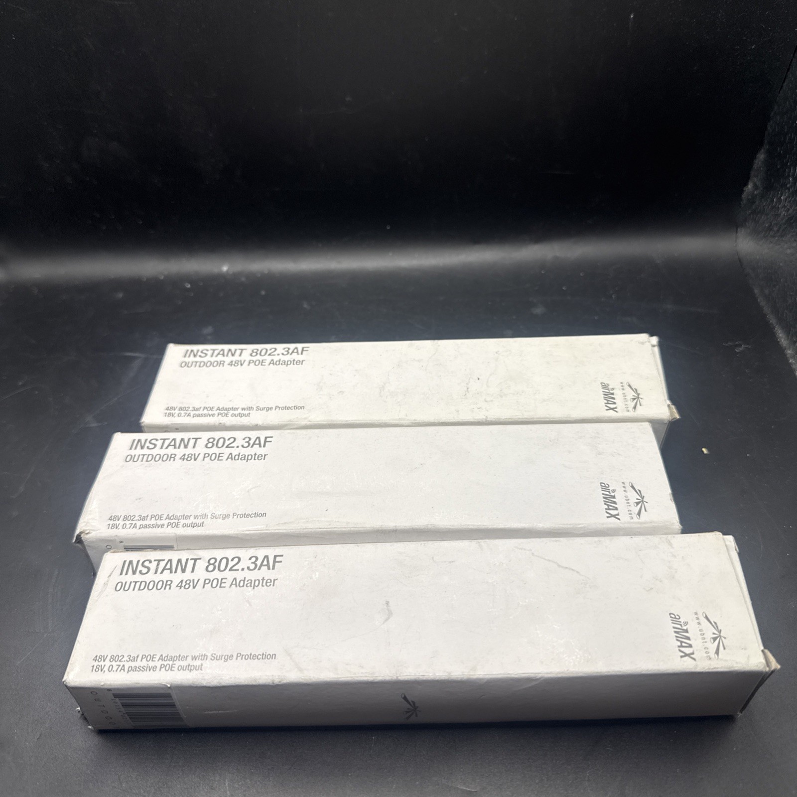 Lot Of 3 Ubiquiti Instant 802.3af Gigabit PoE Converter for Networking Devices