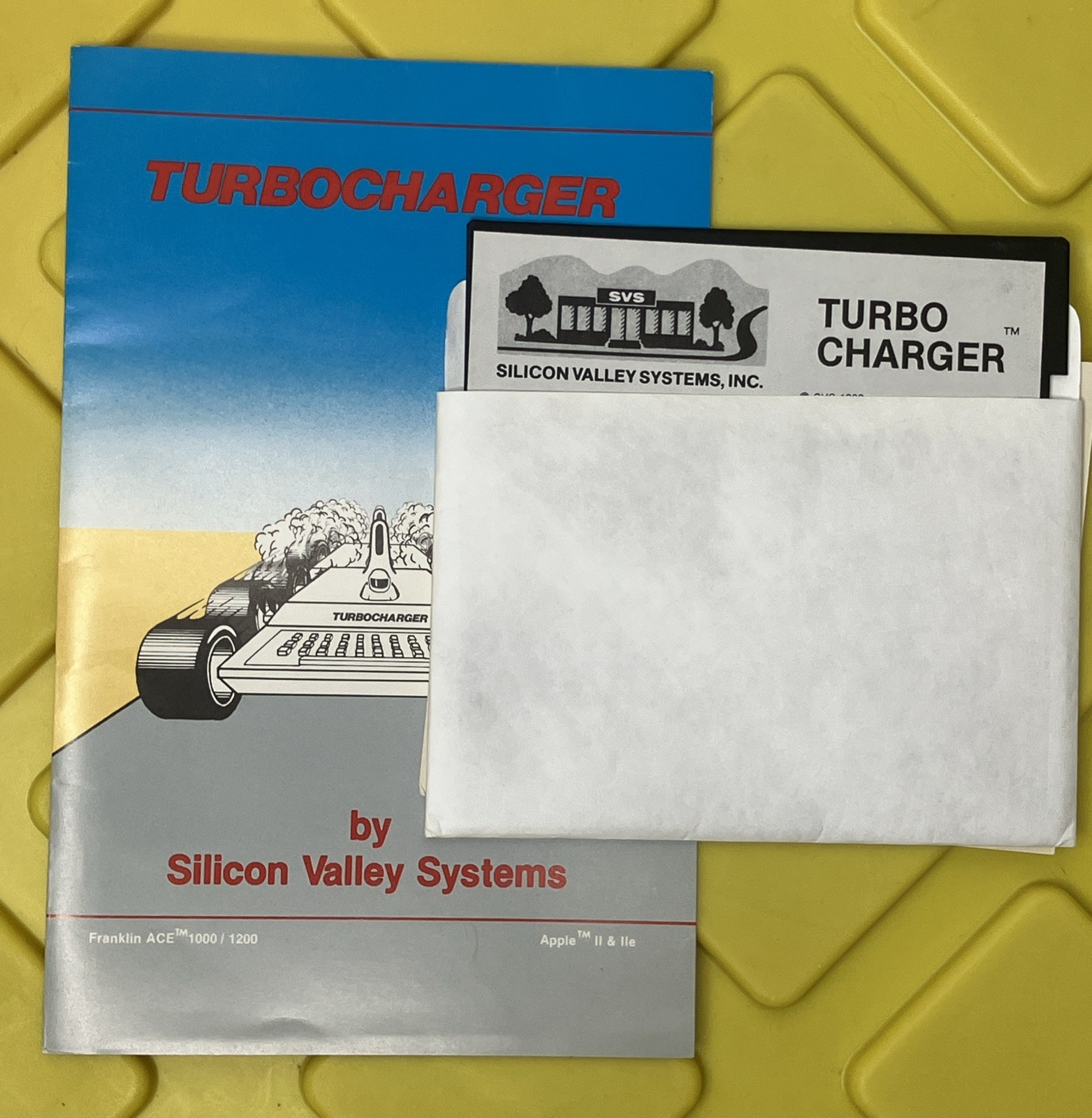 Turbocharger by Silicon Valley Systems 5.25 Floppy & Manual Apple II, IIe DOS