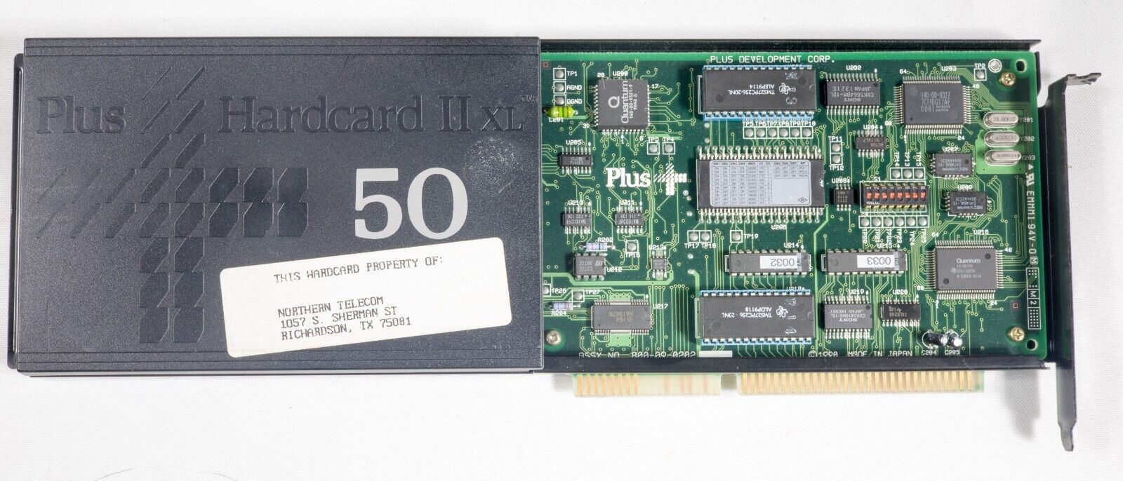 Vintage Quantum Plus Development HardCard 50 II XL 50MB drive 16 bit ISA 5808