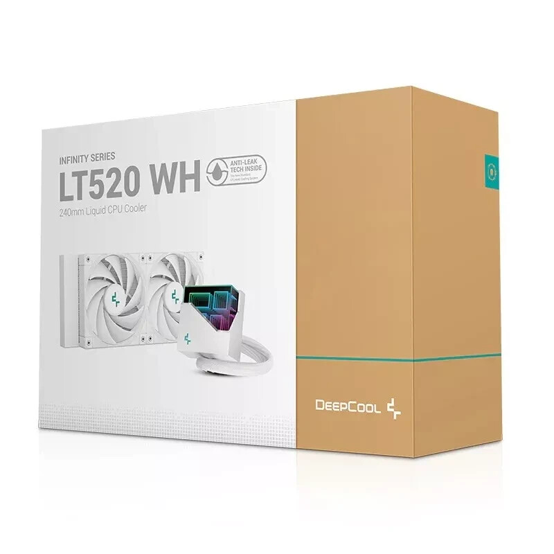 DEEPCOOL LT520 WH CPU Liquid / Water Cooling Unit 240 mm White, NEW