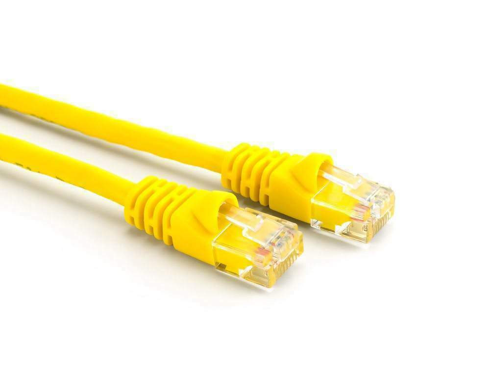 25FT CAT6 Ethernet Patch Cable Yellow Gold RJ45 550Mhz UTP 8M Copper