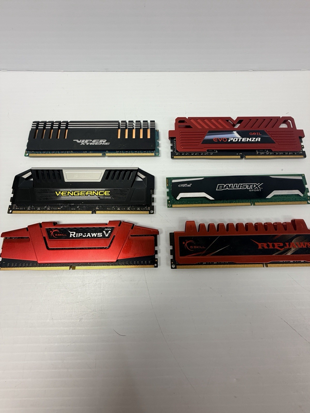 Lot 6 Gaming RAM DDR3 DDR4 Corsair G.Skill Ballistix Viper GeIL Desktop Memory