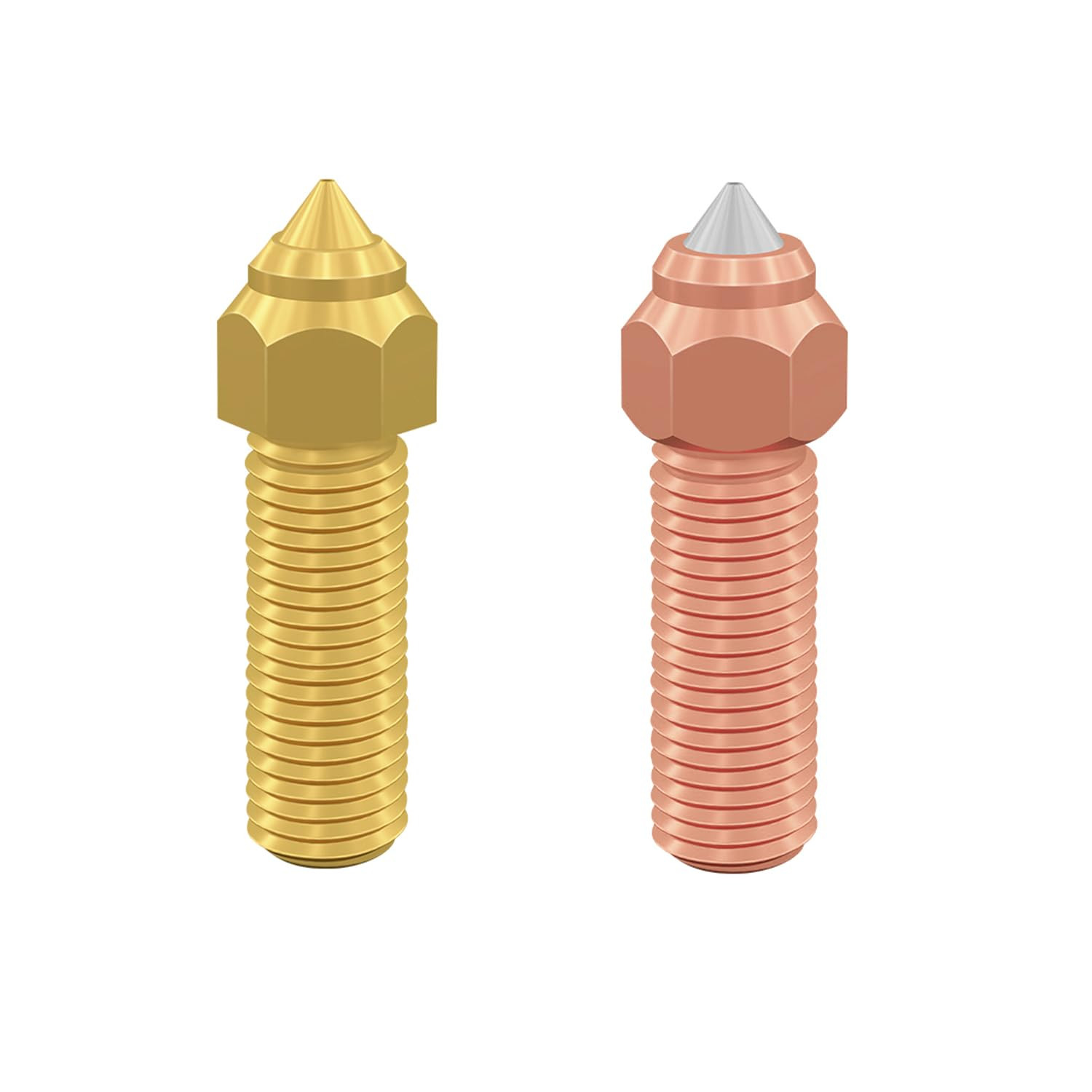 2PCS M6 Hardened Steel & Brass Nozzle Kit for K1 / K1 Max / Ender 3 V3 KE