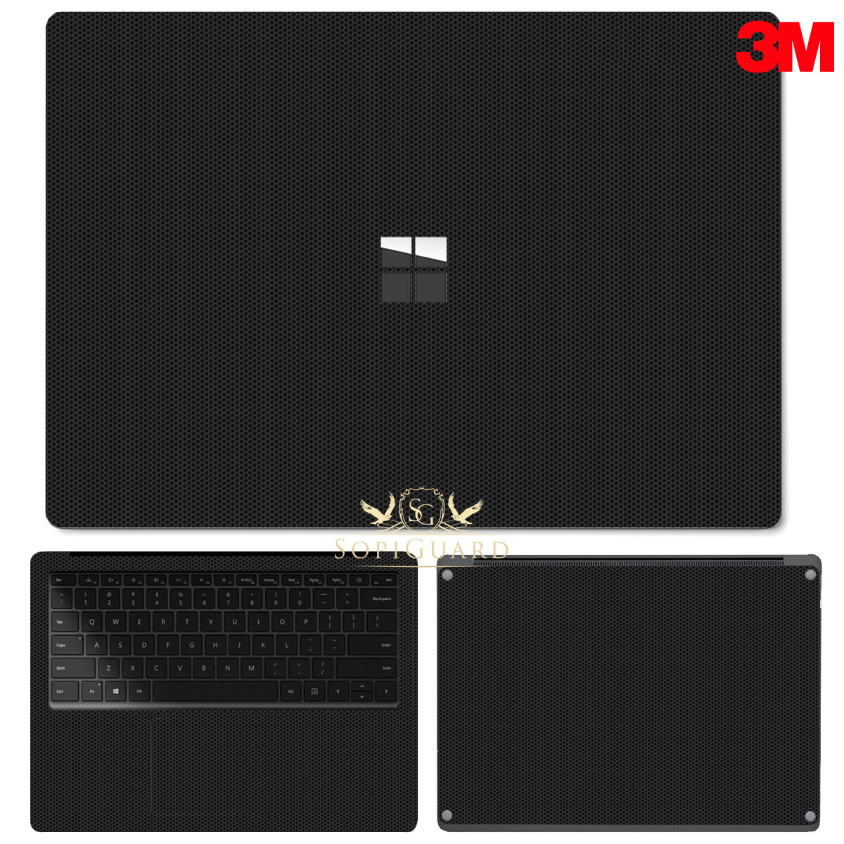 SopiGuard 3M Avery Carbon Fiber Skin Full Body Microsoft Surface Laptop 4 13.5"