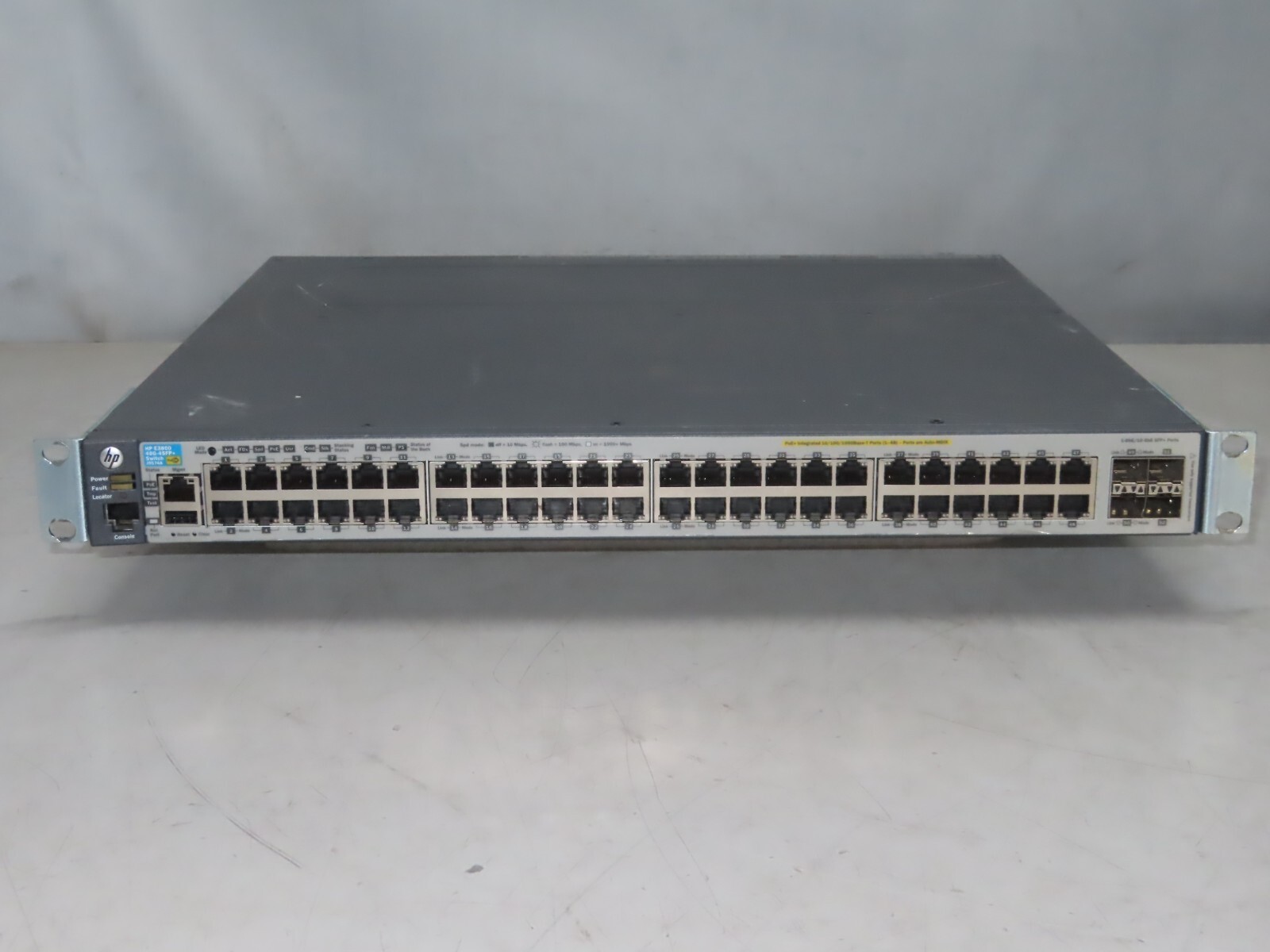 HP J9574A HPE E3800-48G-4SFP+ 48-port Gigabit PoE+ Ethernet 10G SFP+ Switch