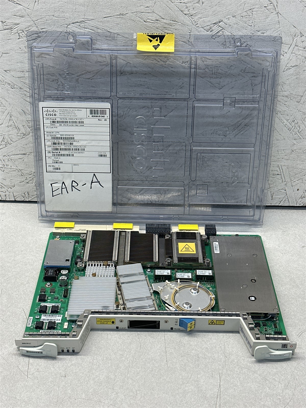 CISCO NCS2K-200G-CK-LIC REV4 NCS2000 CPAK MR LINE CARD-C BAND NEW OPEN BOX