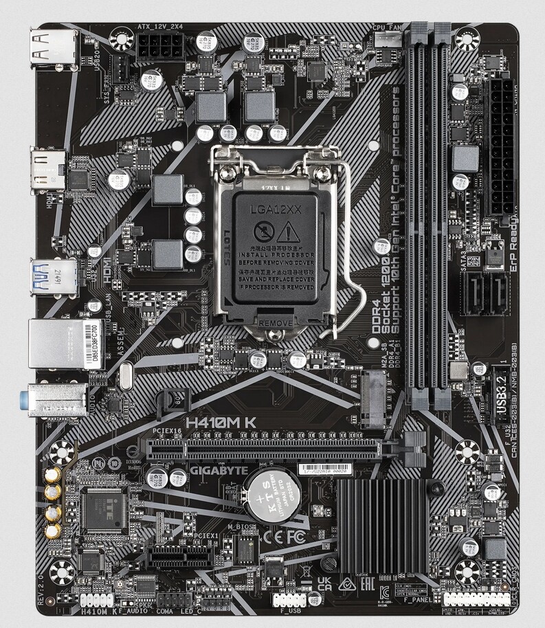 FOR GIGABYTE H410M K Intel LGA 1200 Micro ATX F Motherboard  Test OK