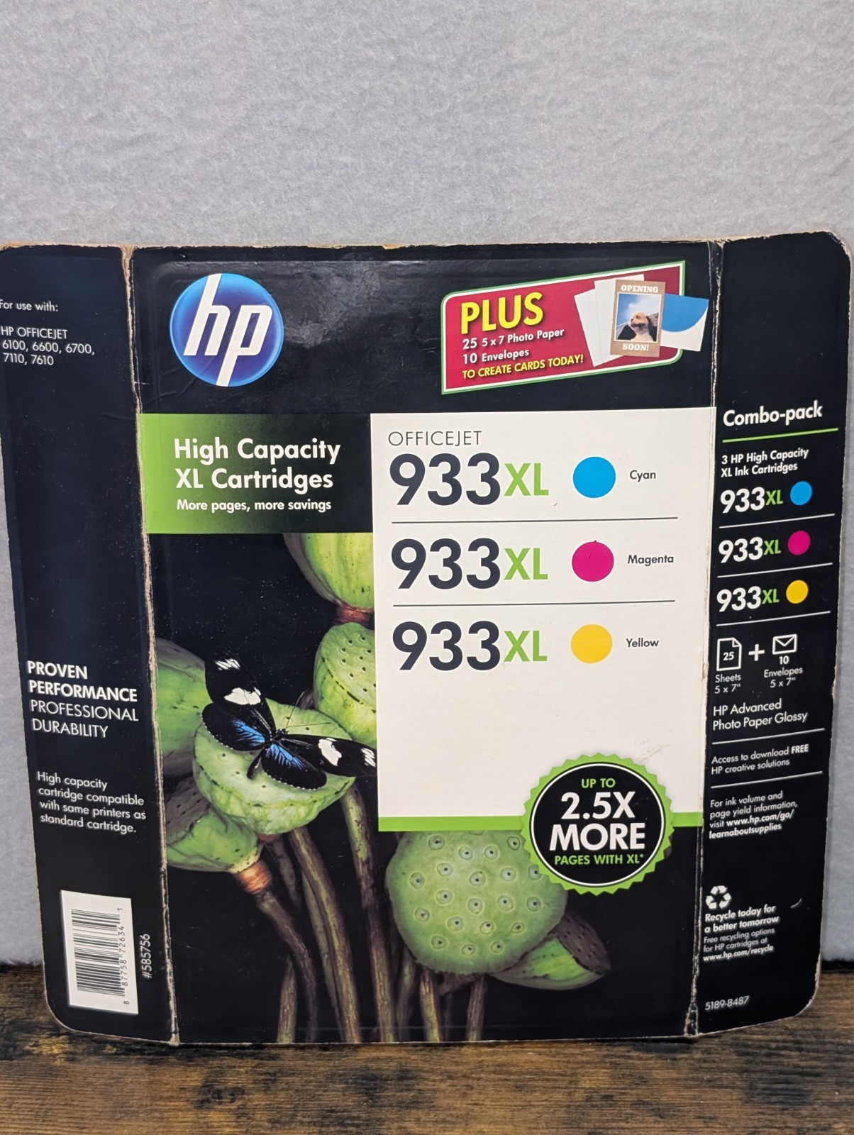 hp 933xl ink cartridge 3 pack