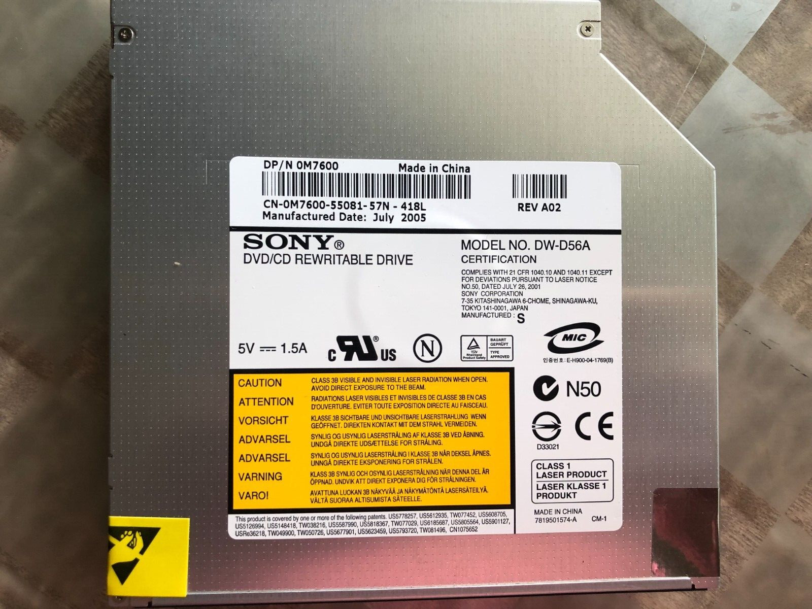 Dell Sony DW-Q58A DW-D56A CD/DVD Burner Player IDE Drive