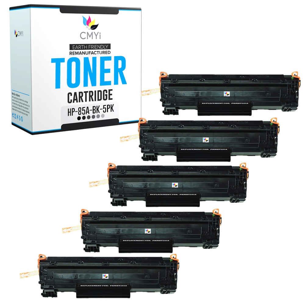 5PK CMYi Replacement 85A Toner Cartridges for HP LaserJet Pro M1216nfh M1219nf