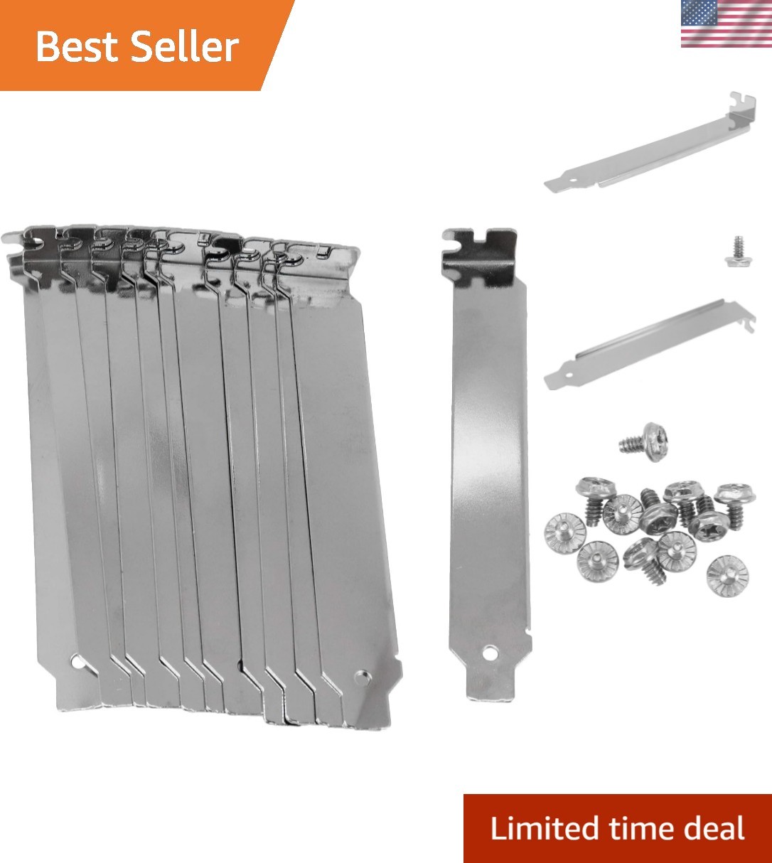 Computer Case Cover PCI Slot Cover,12Pcs Silver 4.7"/120mm