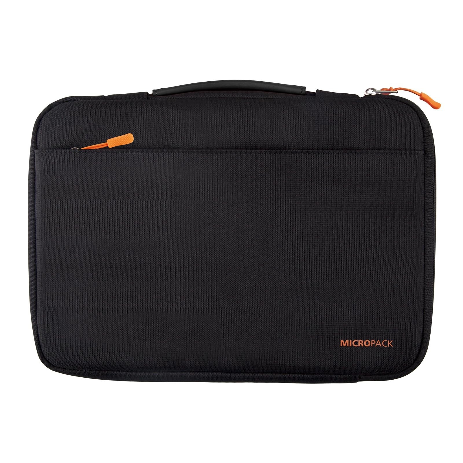 14in Laptop Sleeve Case with Handle Water Resistant Front Pocket Black
