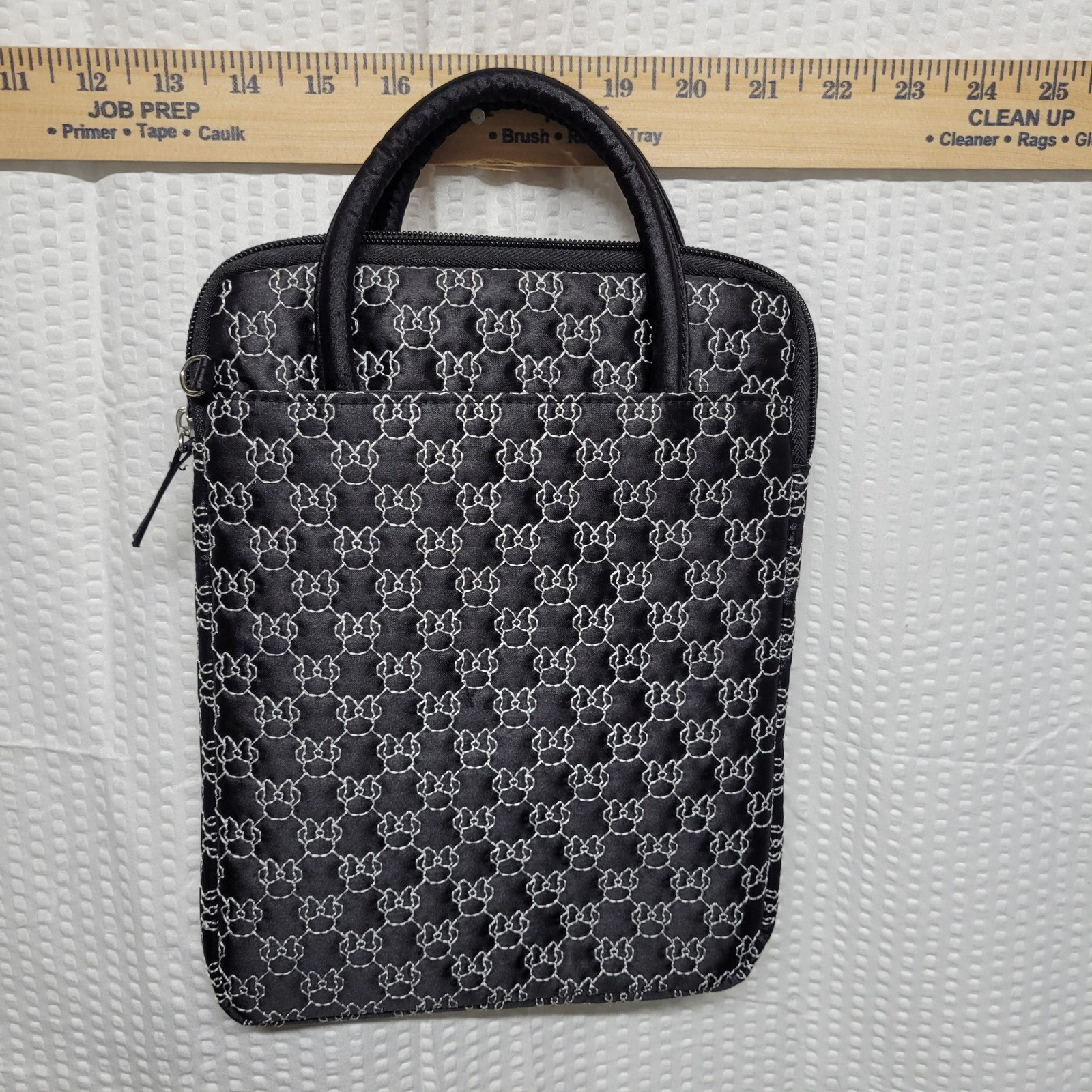 Disney Parks D-Tech Mickey Mouse Quilted Tablet Sleeve Case Black White Stitch