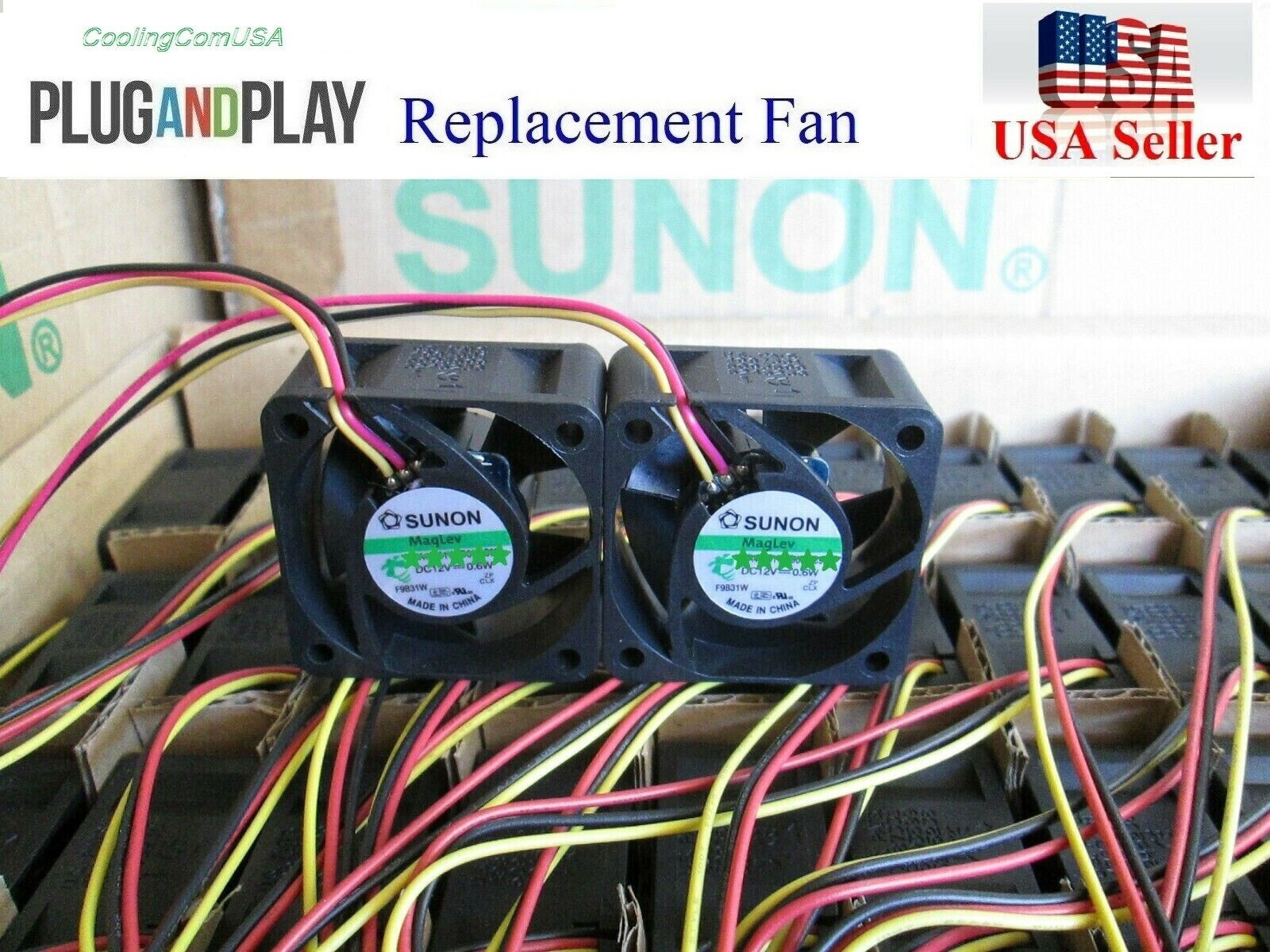 2x Quiet Replacement Fans for Brocade ICX7250-24P,  ICX7250-48