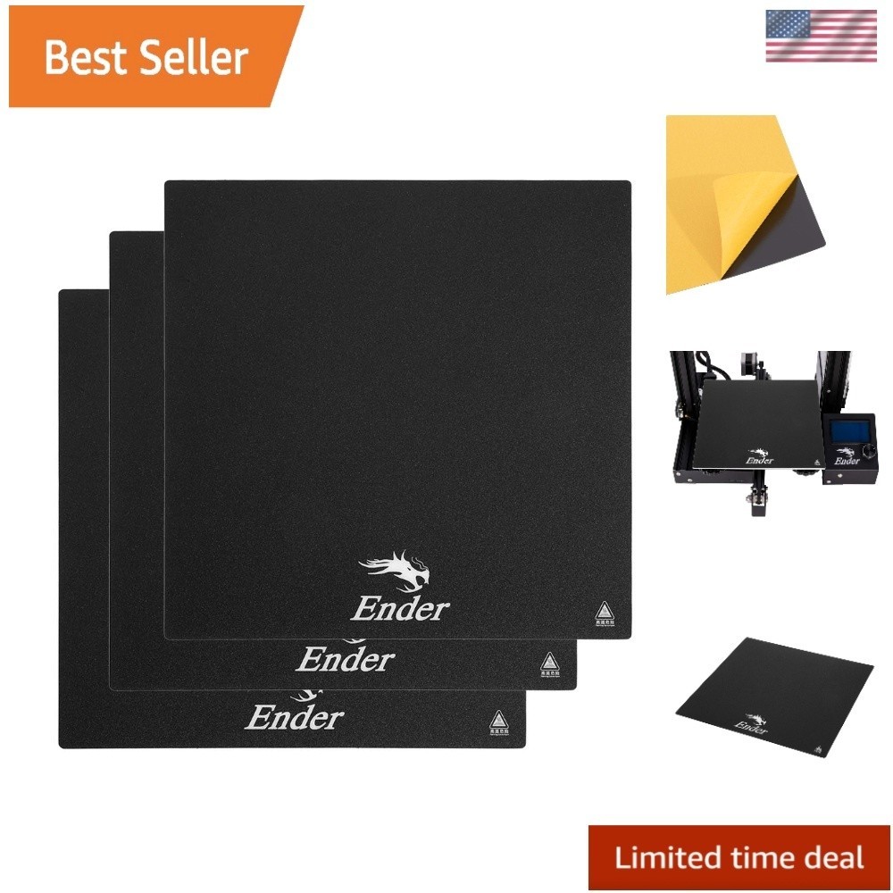 3pcs Creality Build Plate Square Heated Bed for Ender-3/Pro 3D Printer Flexible