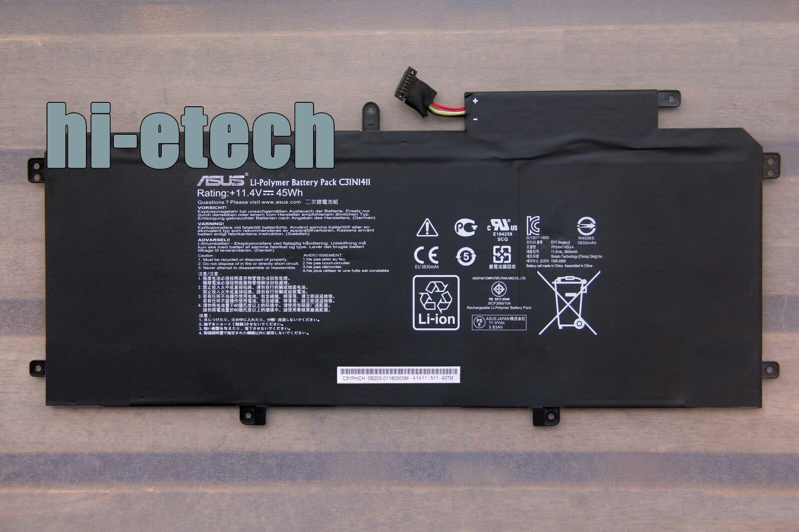New Genuine C31N1411 OEM Battery for Asus ZenBook UX305FA UX305UA UX305CA U305UA