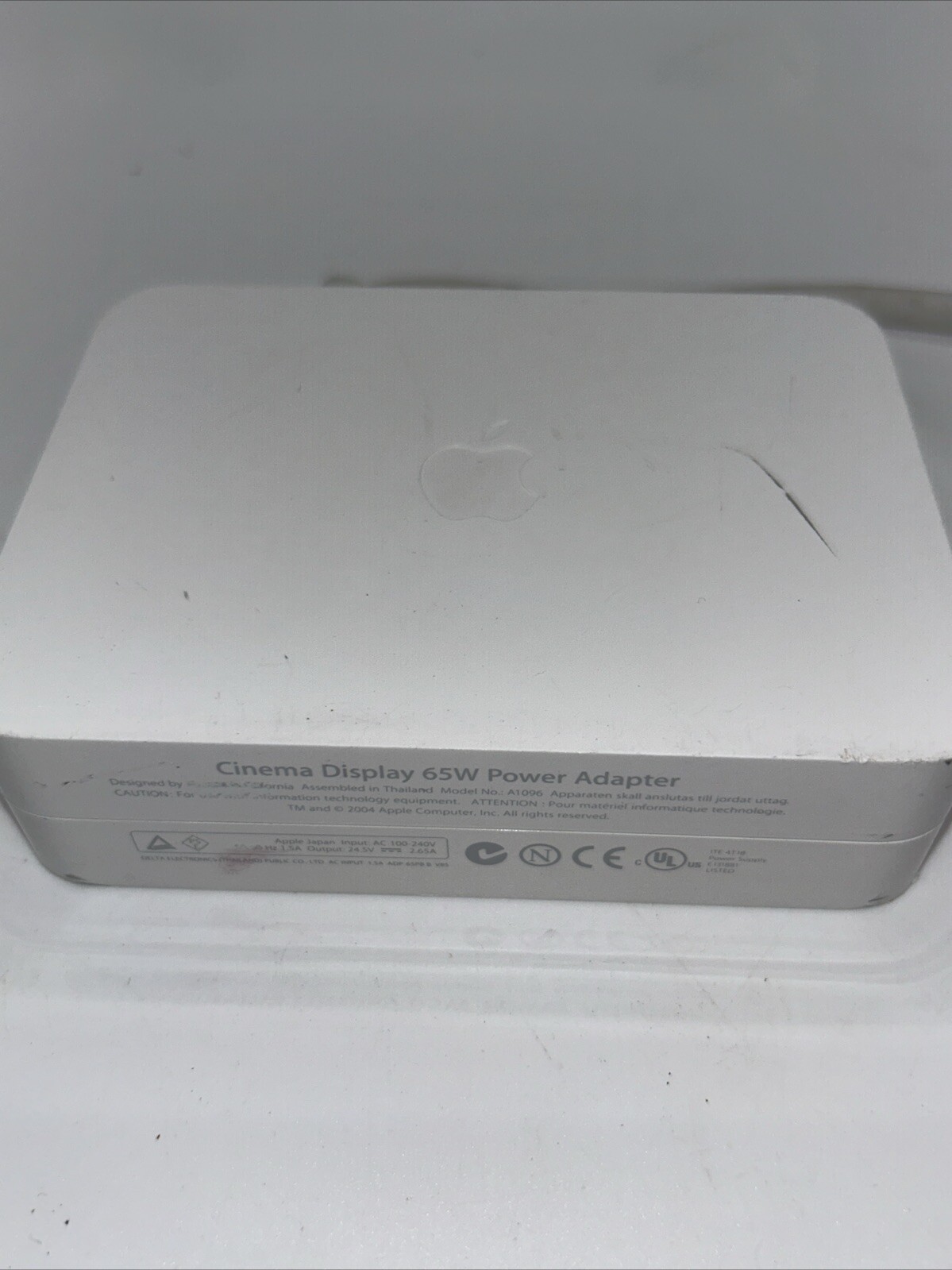Apple OEM A1096 Cinema Display Power Adapter 65W With Cord 2004 Computer MAC