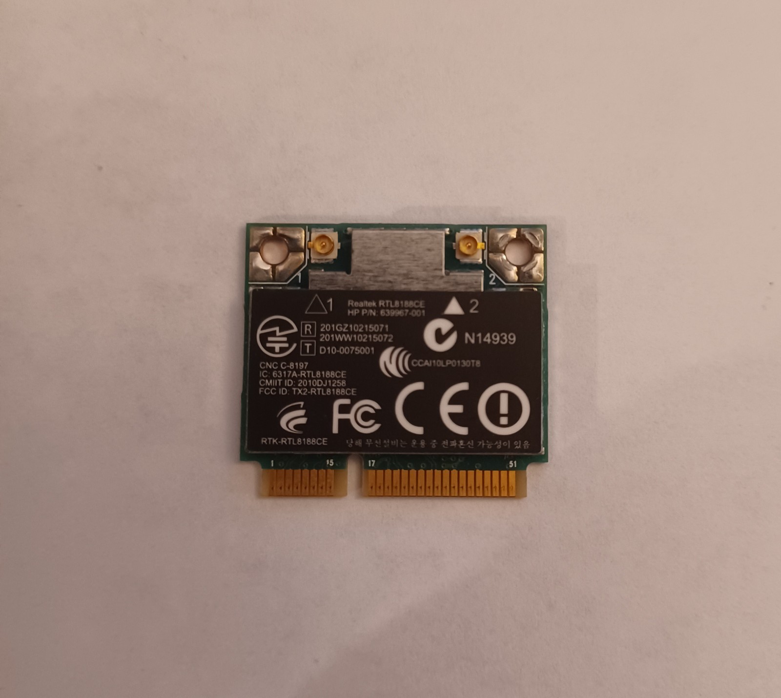 HP OEM 640926-001 Realtek RTL8188CE bgn Wireless PCIe Half WN6606LH