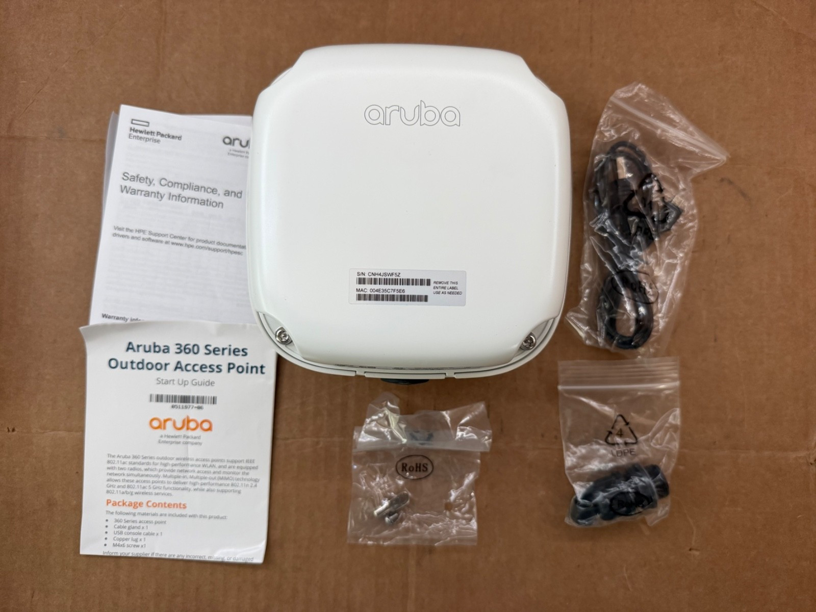 ARUBA AP-365 (US) OUTDOOR Access Point (APEX0365) JX967A 802.11ac Dual Band