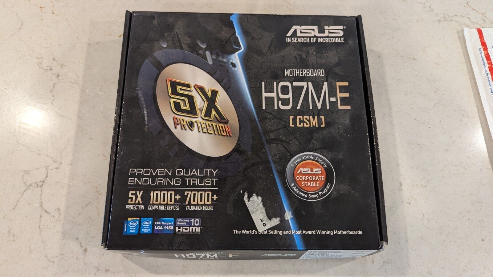 ASUS H97M-E * i5 4670 CPU * 8GB RAM Motherboard Combo w/ IO Shield and Packaging