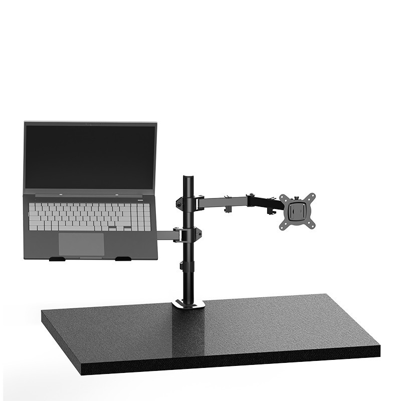 Monitor and Laptop Mount, Monitor Arm with Vented Tray for 13" to 32" LCD Comput