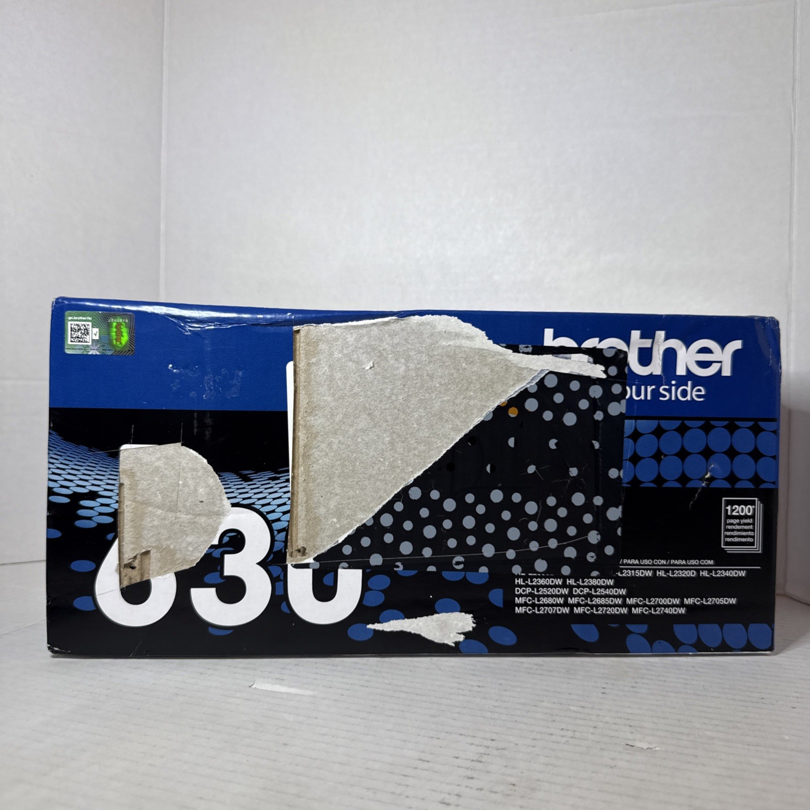 BROTHER TN630 BLACK TONER CARTRIDGE NEW GENUINE 630 Sealed Ugly Box