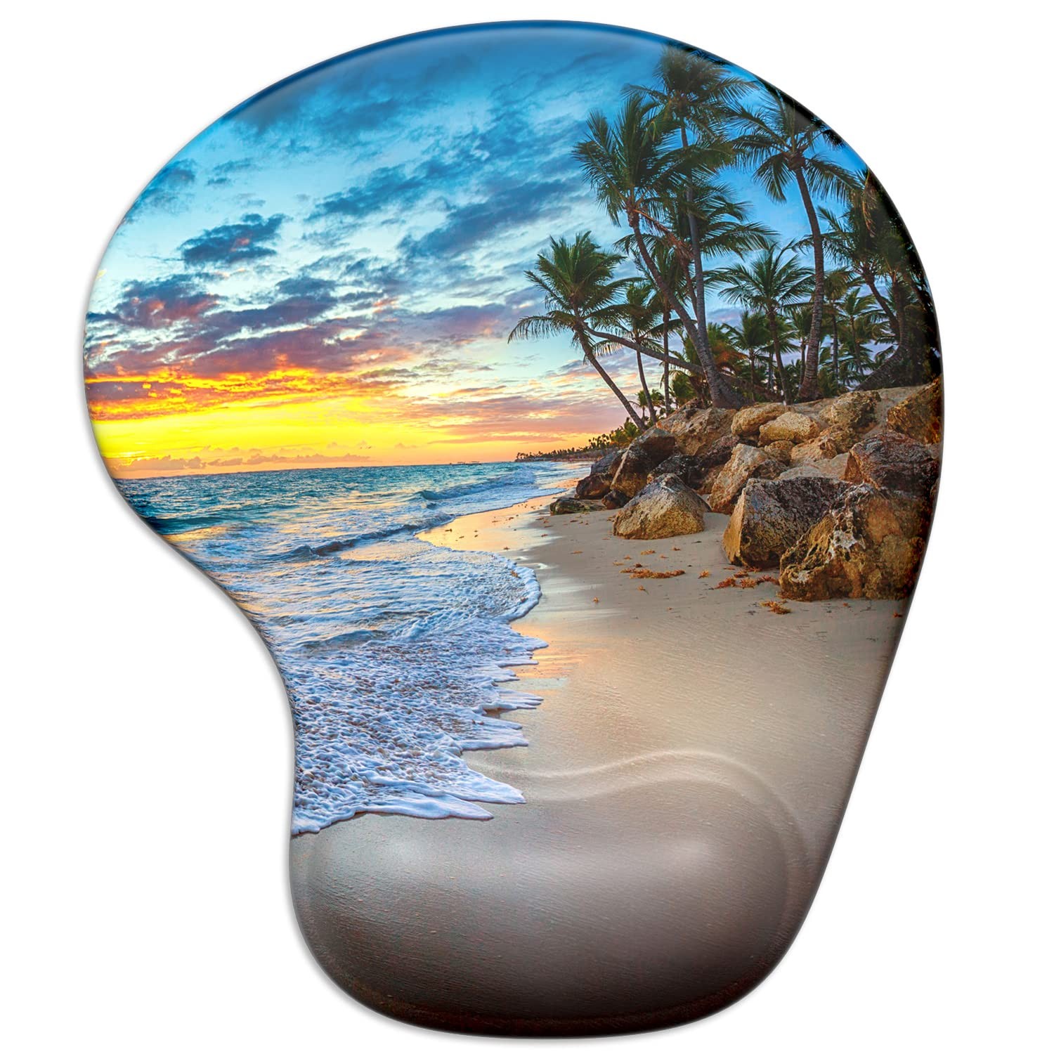 ITNRSIIET Ergonomic Mouse Pad with Gel Wrist Support Wrist Rest Smooth Surfac...